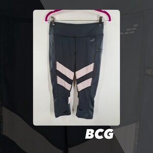 EUC BCG Striped Running Cropped Leggings